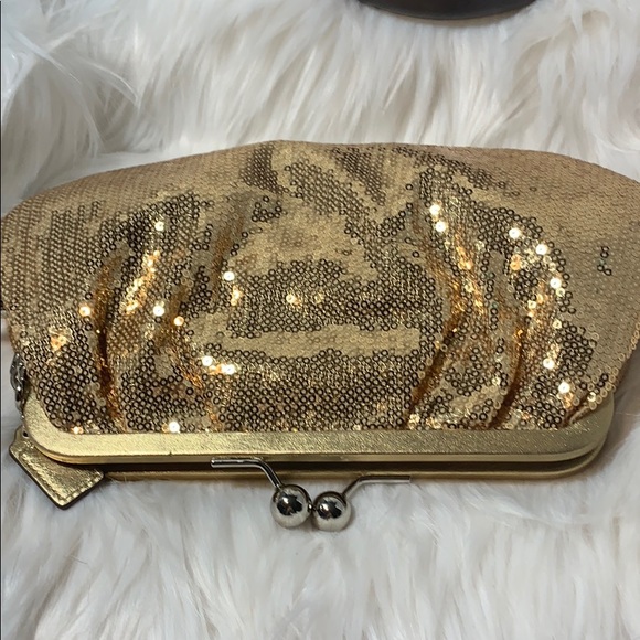 Coach sequin evening bag sateen lining euc formal - Picture 6 of 7